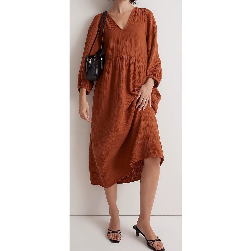 Madewell Rust Midi Dress